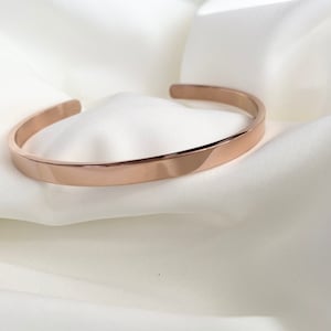 Personalisierter Armreif Edelstahl 18K Gold, Roségold & Silber Stainless Steel Gravur Vorder und Rückseite Geschenk Bild 5