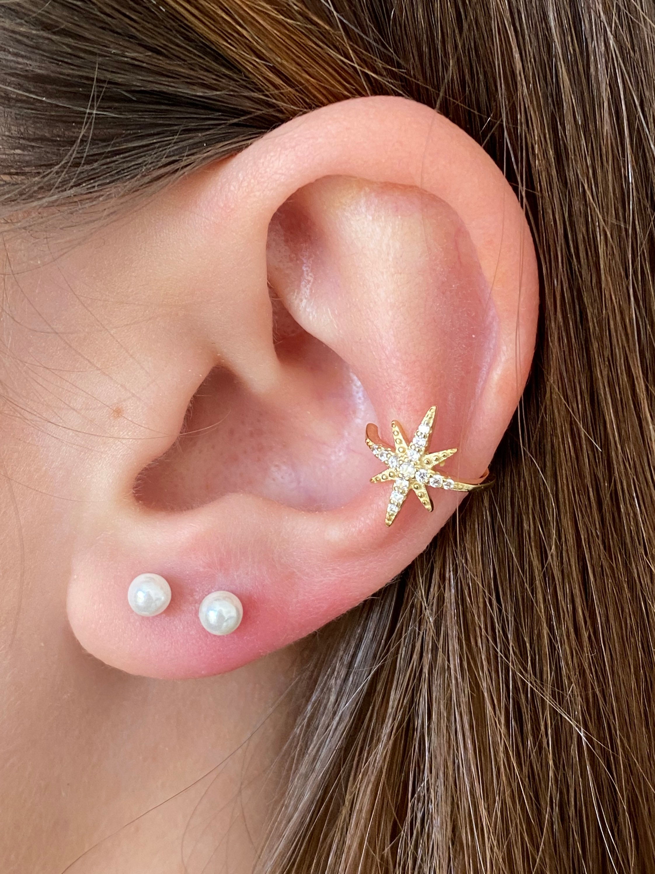 925 Genuine Silver Ear Cuff Gold Silver Petite Ear Cuff Etsy