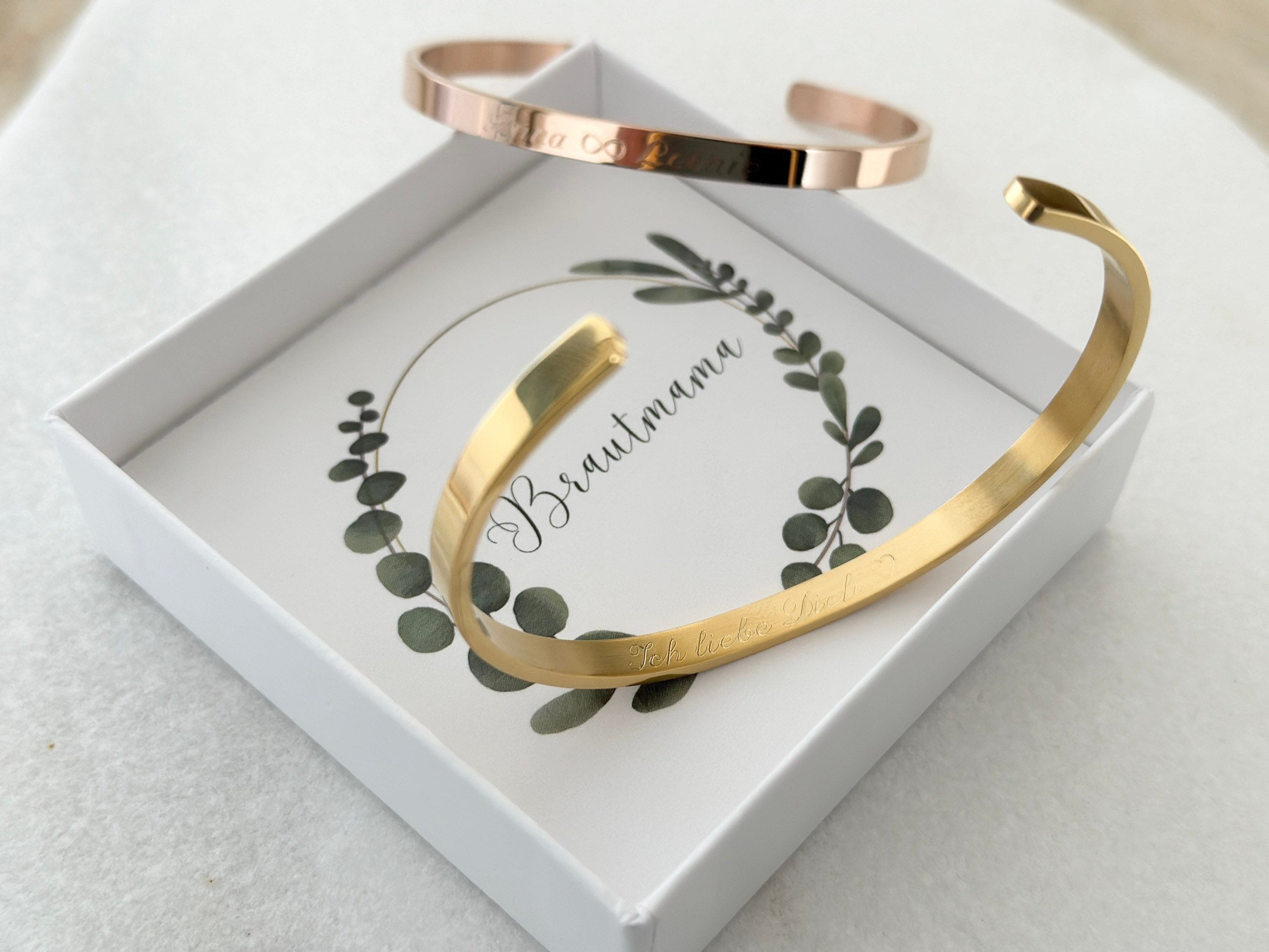 Personalized Bangle | Stainless Steel | 18K Gold, Rose Gold & Silver ...