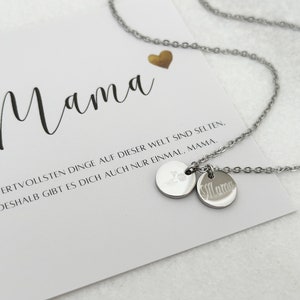 personalized necklace Necklace Personalized Necklace, Stainless Steel Stainless Steel Best friends Mom Grandma Gift Photo Card image 3