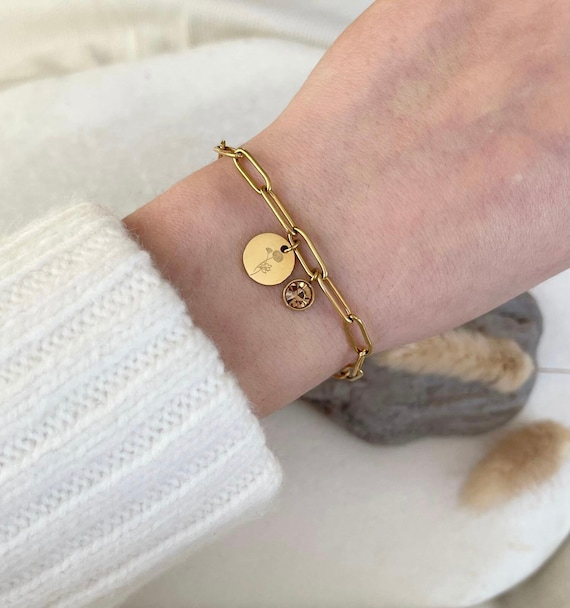 Confezione Da 2 Bracciali Donna In Acciaio Inossidabile Con Cristalli – Braccialetti A Maglie Regolabili Per Amiche