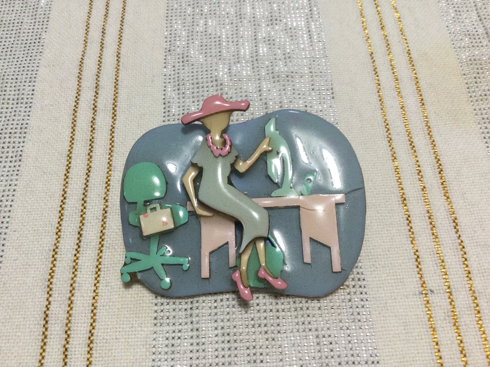 Woman Pins By Lucinda Brooch Vintage Etsy