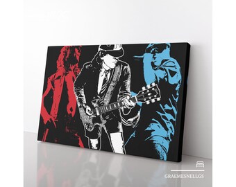 ACDC Poster Print Vintage Wall Art Canvas Back in Black Rock Band Poster High Voltage Music Art ACDC Lustre Poster Highway To Hell