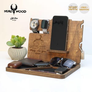 Personalized docking station, perfect for Birthday gift for best friend, Gift for men on valentine s day, Cool gift for dad and Fathers gift