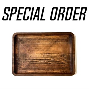 Personalized Real Wood Valet Tray, Father&#39;s Day Gift, Table Organizer 20pcs.