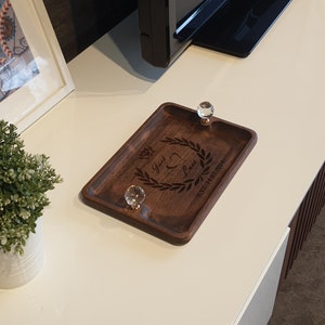 Regalo di nozze personalizzato, organizer per ingresso, bomboniera, regalo di inaugurazione della casa, festa della mamma, vassoio di raccolta in legno, regalo per il decimo anniversario