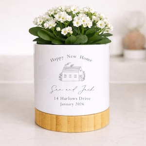 Personalised First New Home Plant Pot | Housewarming Gift | First Home Gift | New Home Gift | Moving Home Present