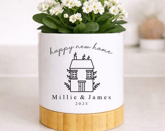 Personalised First New Home Plant Pot | Housewarming Gift | First Home Gift | New Home Gift | Moving Home Present