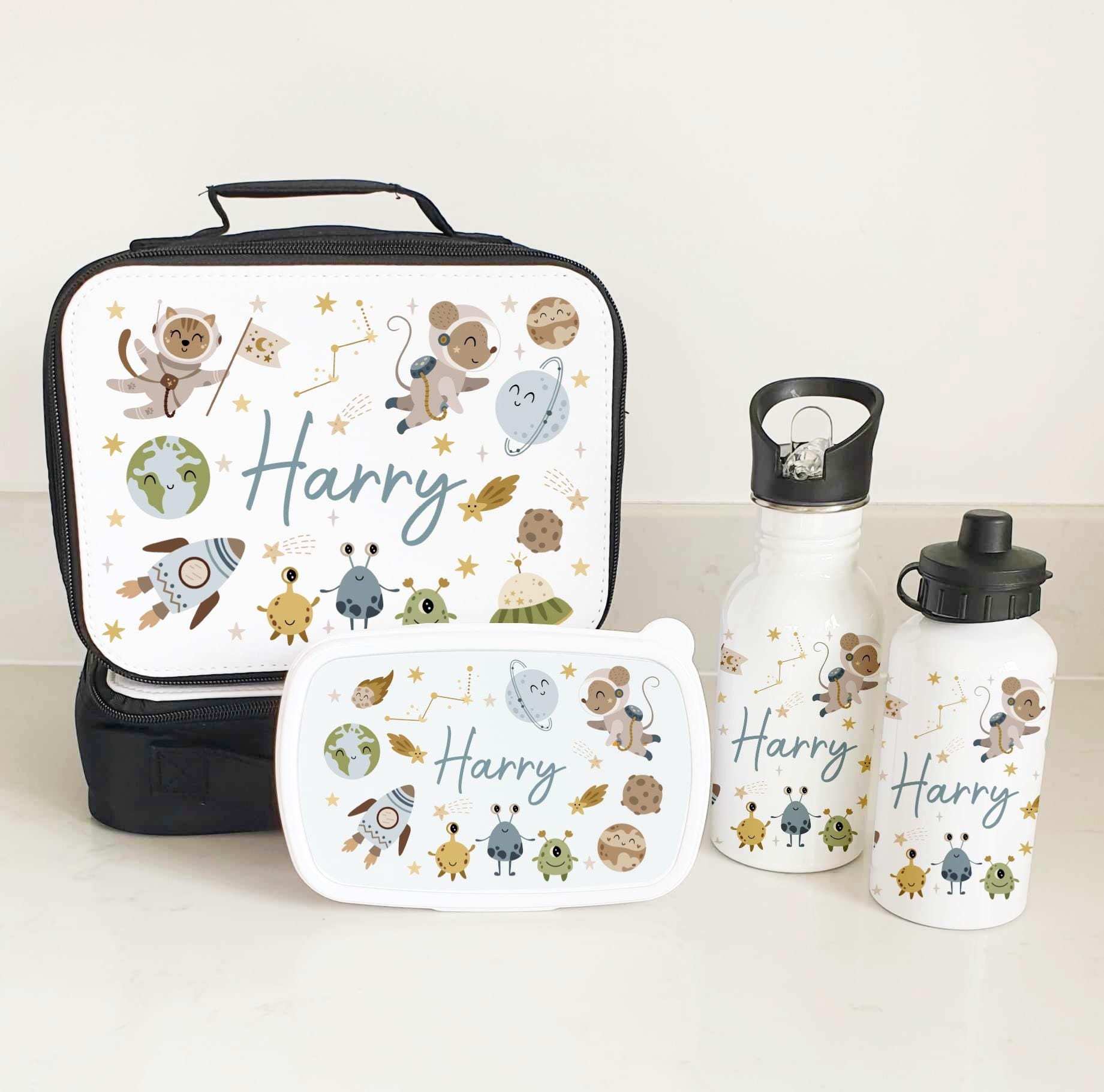 Personalised Lunch Box & Water Bottle Set | Back to School Boys Lunch ...