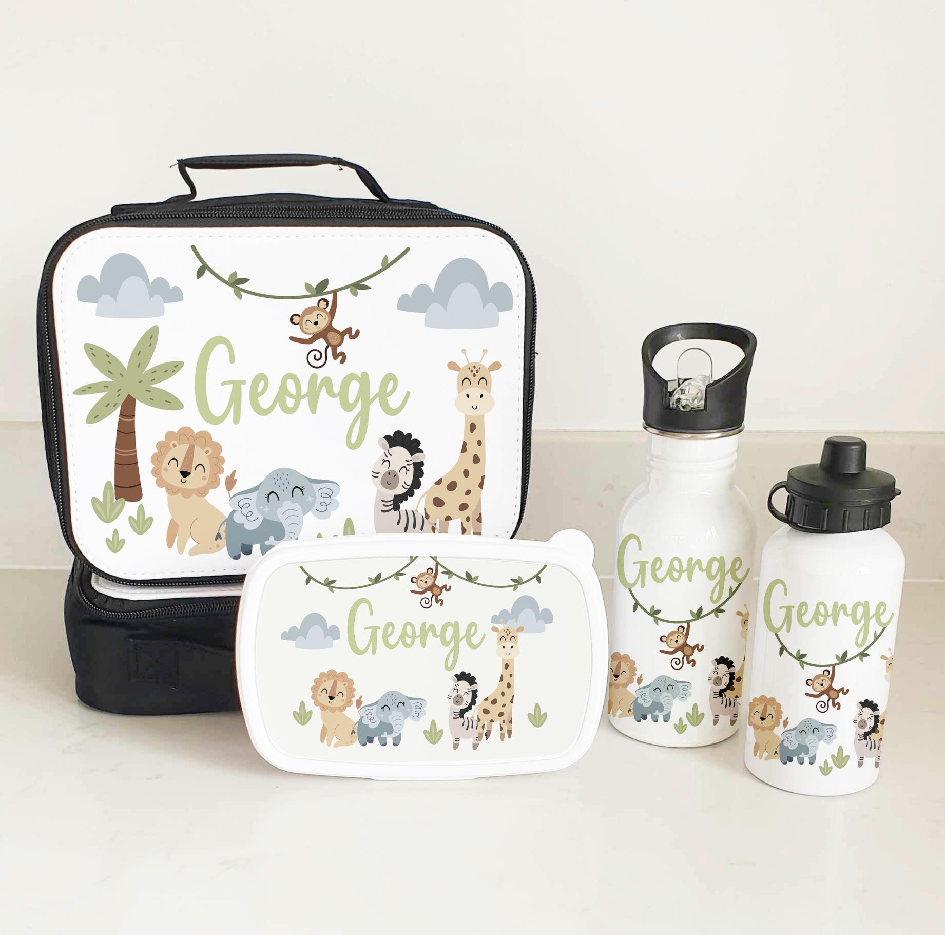 Personalised Lunch Box & Water Bottle Set | Back to School Boys Lunch ...