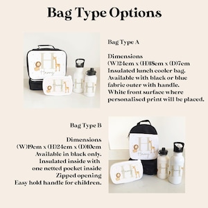 Set de lonchera y botella de agua personalizadas / Bolsa de almuerzo para niños para la vuelta al cole / Lonchera y botella de agua para niños / Astronauta / Dinosaurio / Avión imagen 8