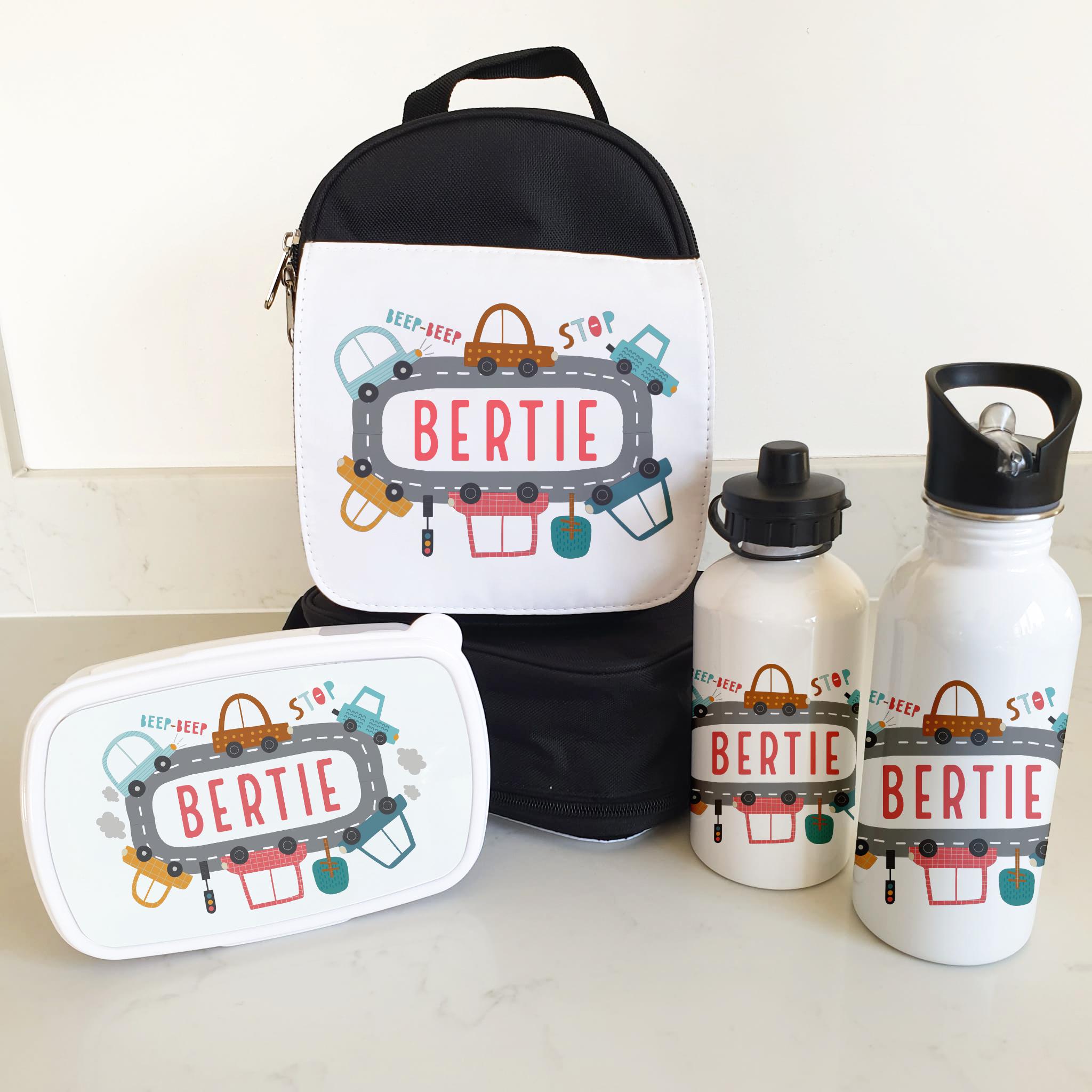 Personalised Lunch Box & Water Bottle Set | Back to School Boys Lunch ...