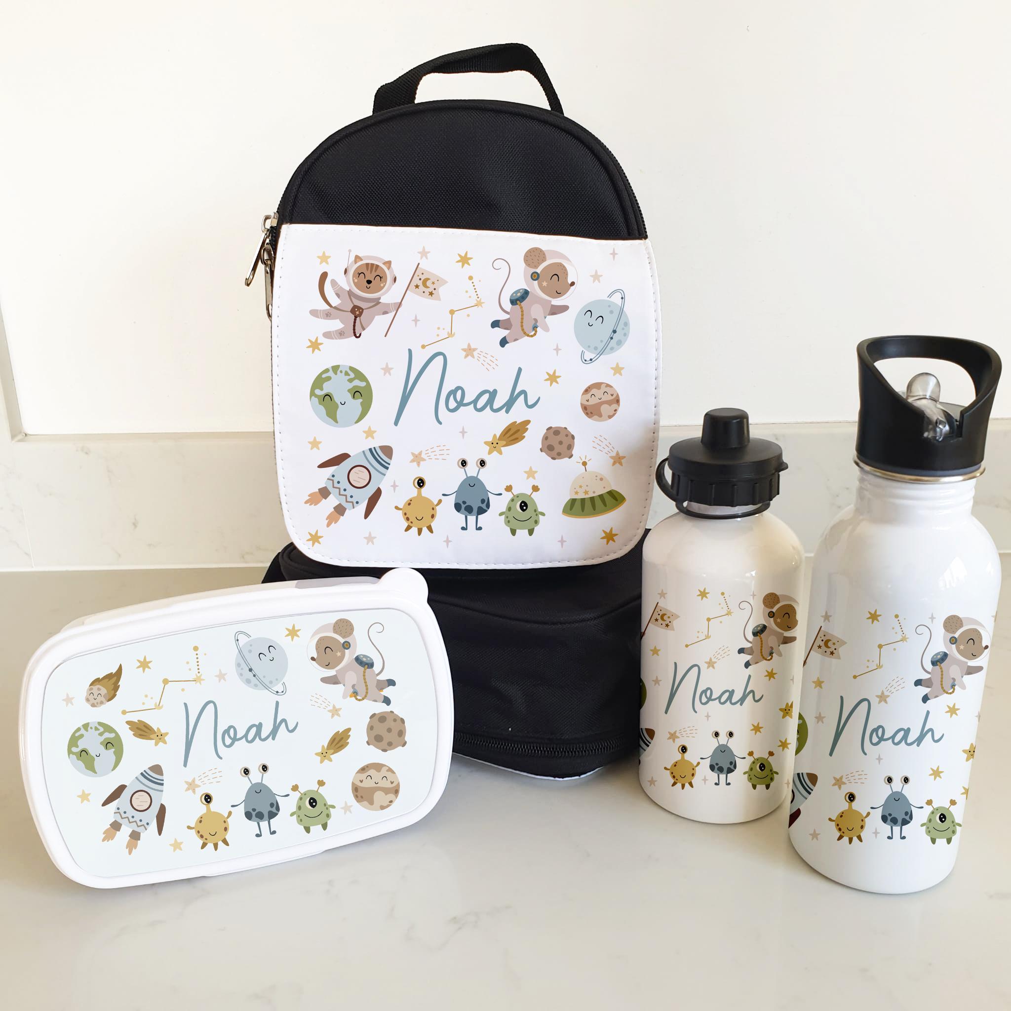 Personalised Lunch Box & Water Bottle Set | Back to School Boys Lunch ...