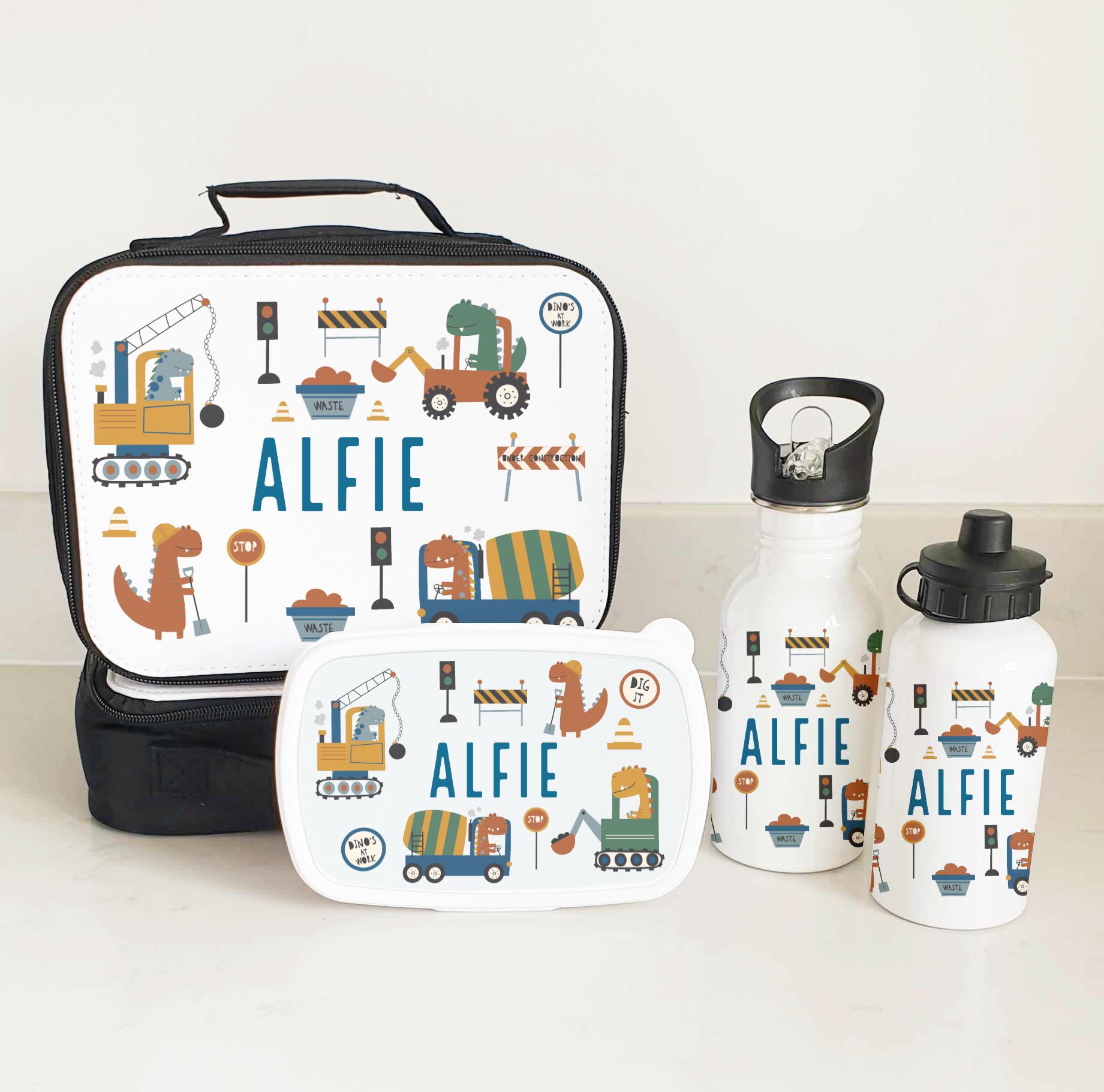 Personalised Lunch Box & Water Bottle Set | Back to School Boys Lunch ...