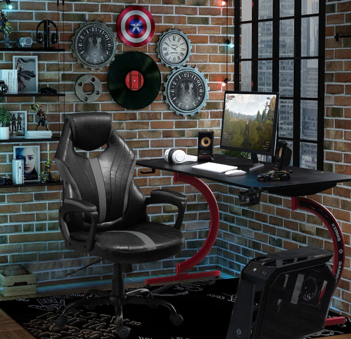 Ergonomıc Gaming Chair Swivel Home Office Computer Adjustable | Etsy