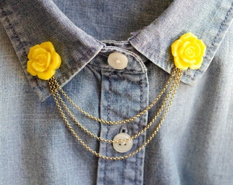 Rose Collar Pins | Glass Lapel Friendship Pins | Treasures Collection