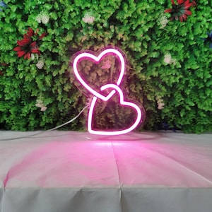 Gifts For Her Heart To Heart Neon Sign Custom Led Neon Sign Wall Decor Personalized Gift For Mother&#39;s Day Gifts For Mom Grandmother Wife