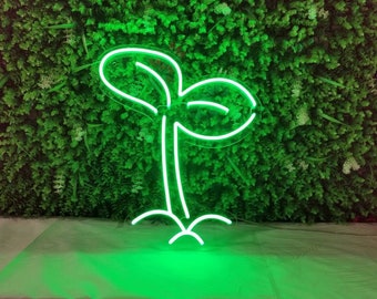 Mini Sprout neon sign Custom Seedling Neon Sign Plant Led Neon Light Sign Wall Neon Sign Wall Decor Neon Sign Anime Neon Sign