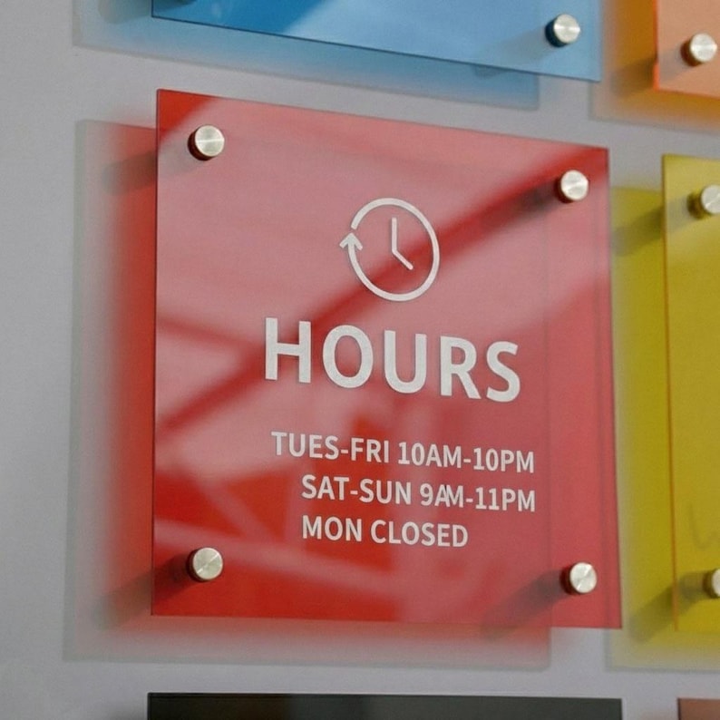 Custom Acrylic Business Logo Sign, Colorful Office Decor - Etsy