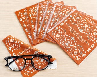 100pcs Custom Microfiber Cloth, Eyeglasses Cleaning Cloth, Wedding Favor, Gift for Her