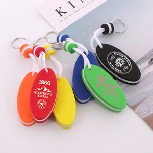 Custom Floating Boat Keychain, Custom Logo Keytag, Unique Gifts for Dad, Jet Ski Sail Kayak Lake Waterproof Keychain