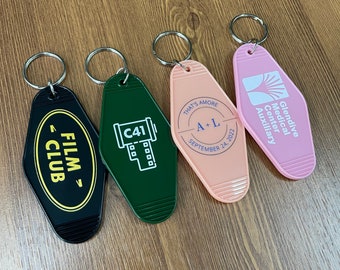 100 Pcs Hotel Motel Keychains, Custom Plastic Key Tags