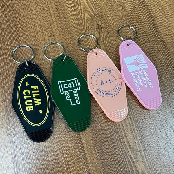 100 Pcs Hotel Motel Keychains, Custom Plastic Key Tags