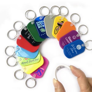50-1000Pcs Custom Logo Text Keychain,Personalized PVC Soft Keychain, Motel Hotel Keychian,Bridal Party Gift,Promotional Gifts