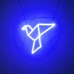 Mini insegna al neon con gru di carta, insegna al neon personalizzata, insegna al neon a LED, insegna al neon da parete, decorazione da parete, insegna al neon, insegna al neon anime, insegna al neon con logo
