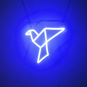 Mini Paper Crane Neon Sign Custom Neon Sign Led Neon Light Sign Wall Neon Sign Wall Decor Neon Sign Anime Neon Sign Logo Neon Light Sign