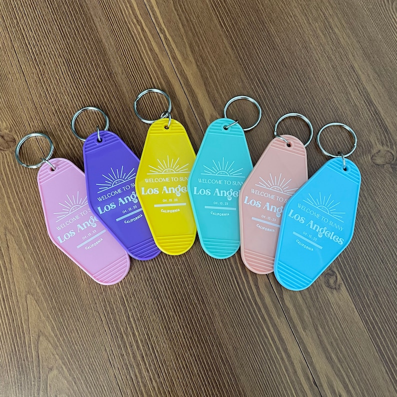 100 Pcs Hotel Motel Keychains Custom Plastic Key Tags Etsy