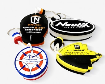 100pcs Custom Shape Floating Keychain, Personalized Boat Keychain, Water Sport Gift