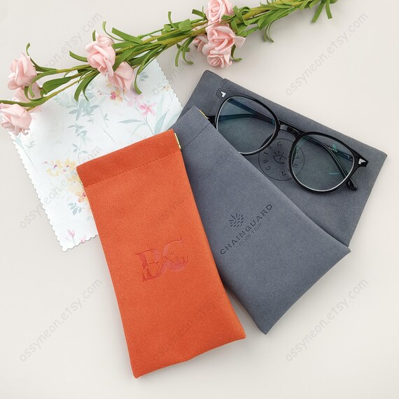 PATIKIL Housse Rangement Microfibre Lunettes Ski Avec Cordon De Serrage - Lot De 4