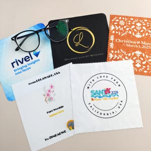 100pcs Glasses Cloth,Custom Logo Cloth,Personalized Lens Cleaning Cloth,Photography Lens Cleaner,Microfiber Cleaning Cloth