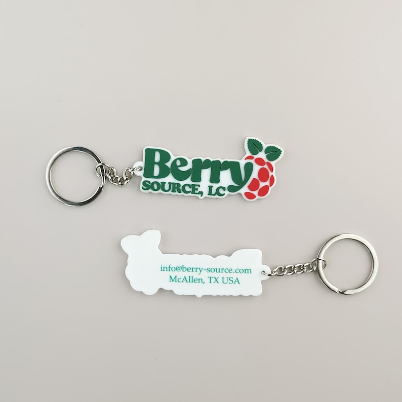 Two Raspberries Keychain Custom 3D Rubber Keychain, Personalized Logo Key Tag, Event Gift - Etsy