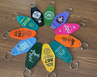 100 Stück Vintage Schlüsselanhänger, Hotel Hotel motel Schlüsselanhänger, personalisierte Gepäckanhänger, Blank / Logo bedruckte Kunststoffanhänger