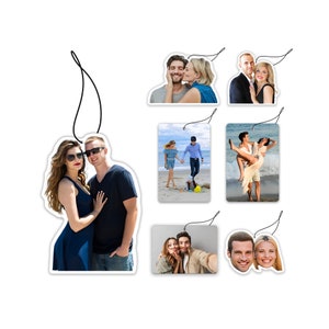 Custom Car Air Freshener,Memorable Photo On Personalized Air Freshener Both Sides,for Anniversary/Birthday/Wedding/Baby Shower/For Activity