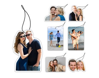 Custom Photo Car Air Freshener, Personalized Scented Gift