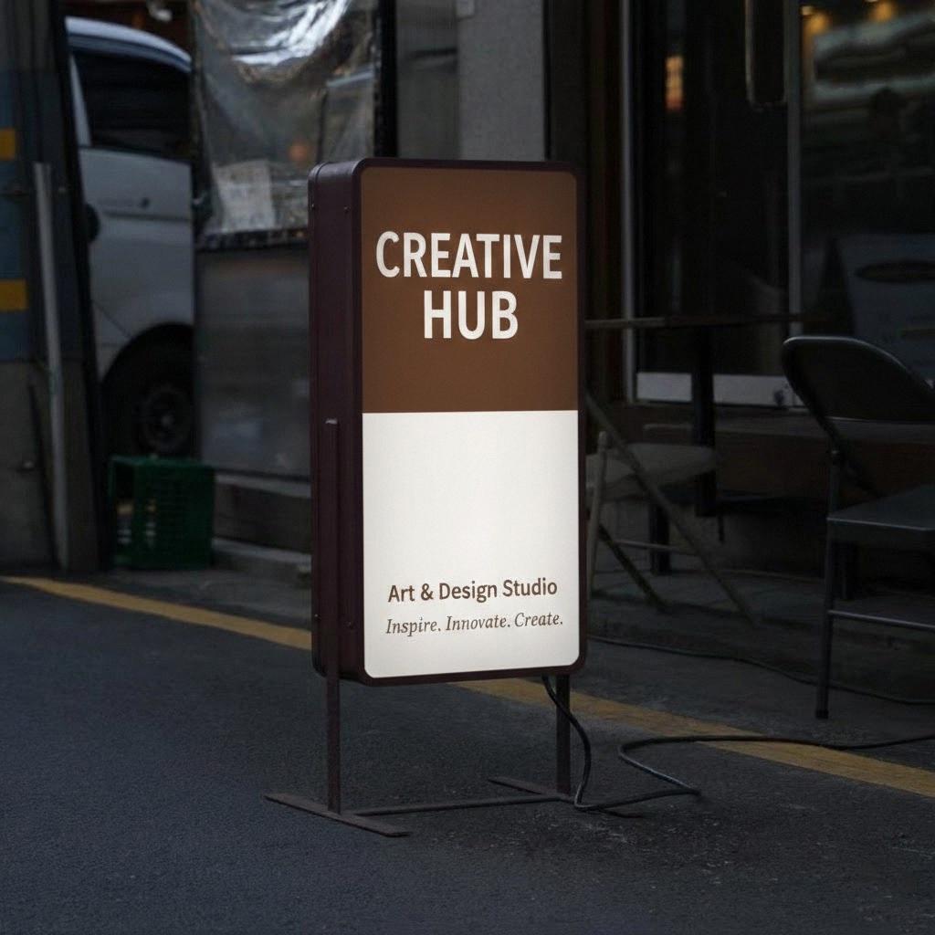 Floor Standing Custom Light Box, Storefront Advertising Lightbox ...