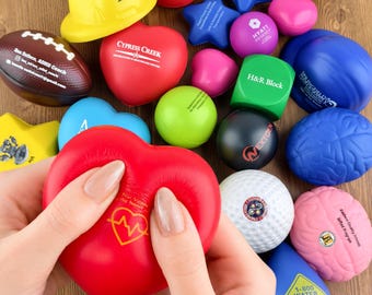 50pcs Personalized Sponge Ball for Stress Relief, Custom Logo Ball, Squishy Satisfying Fidget Toy