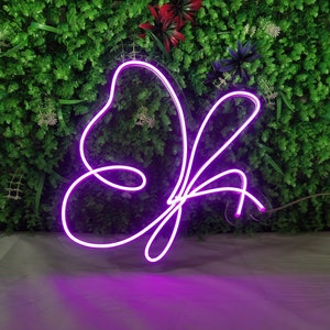 Mini Abstract Butterfly Neon Sign Custom Neon Sign Led Neon Light Cut Neon Sign Wall Decor Custom Name Neon Sign Alien Neon Light Sign