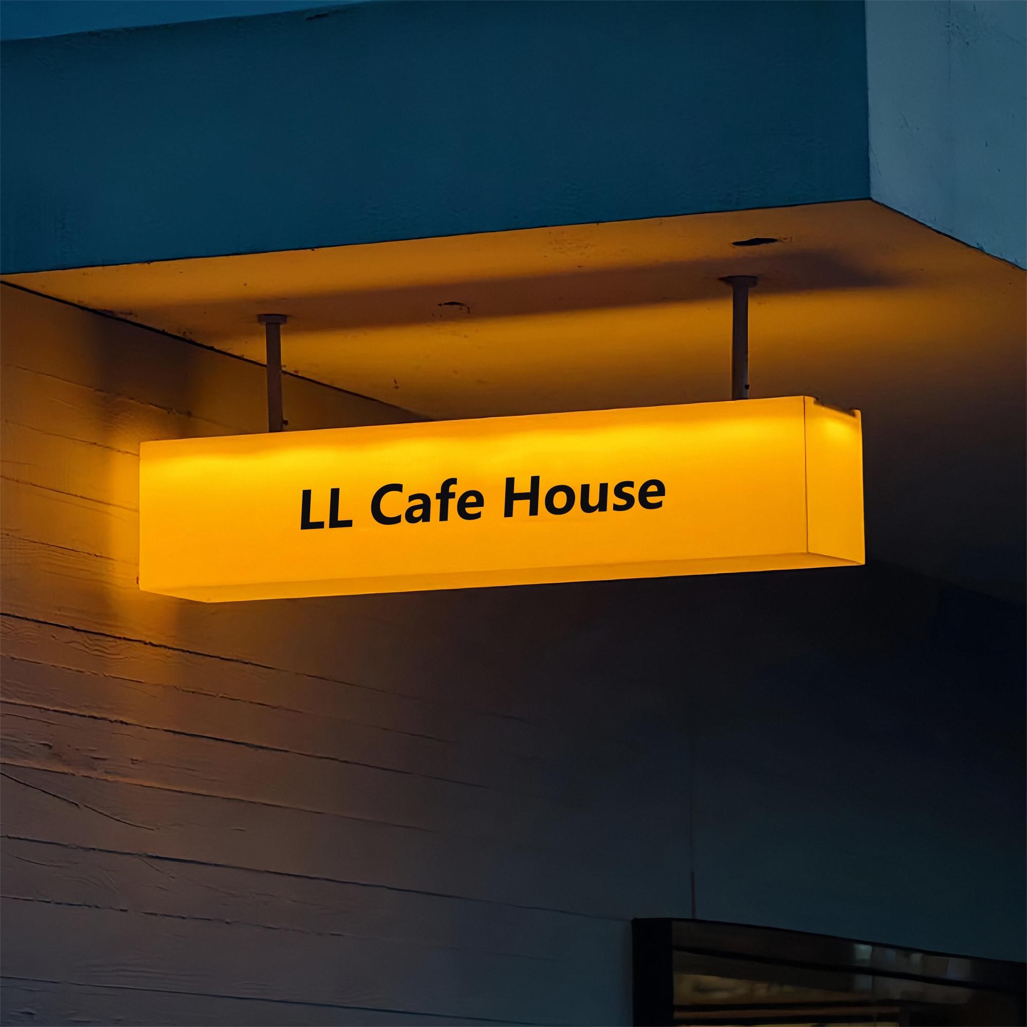 Hanging Box Signs Acrylic Hanging Light Box, Custom Business Sign, Outdoor Storefront LED ...