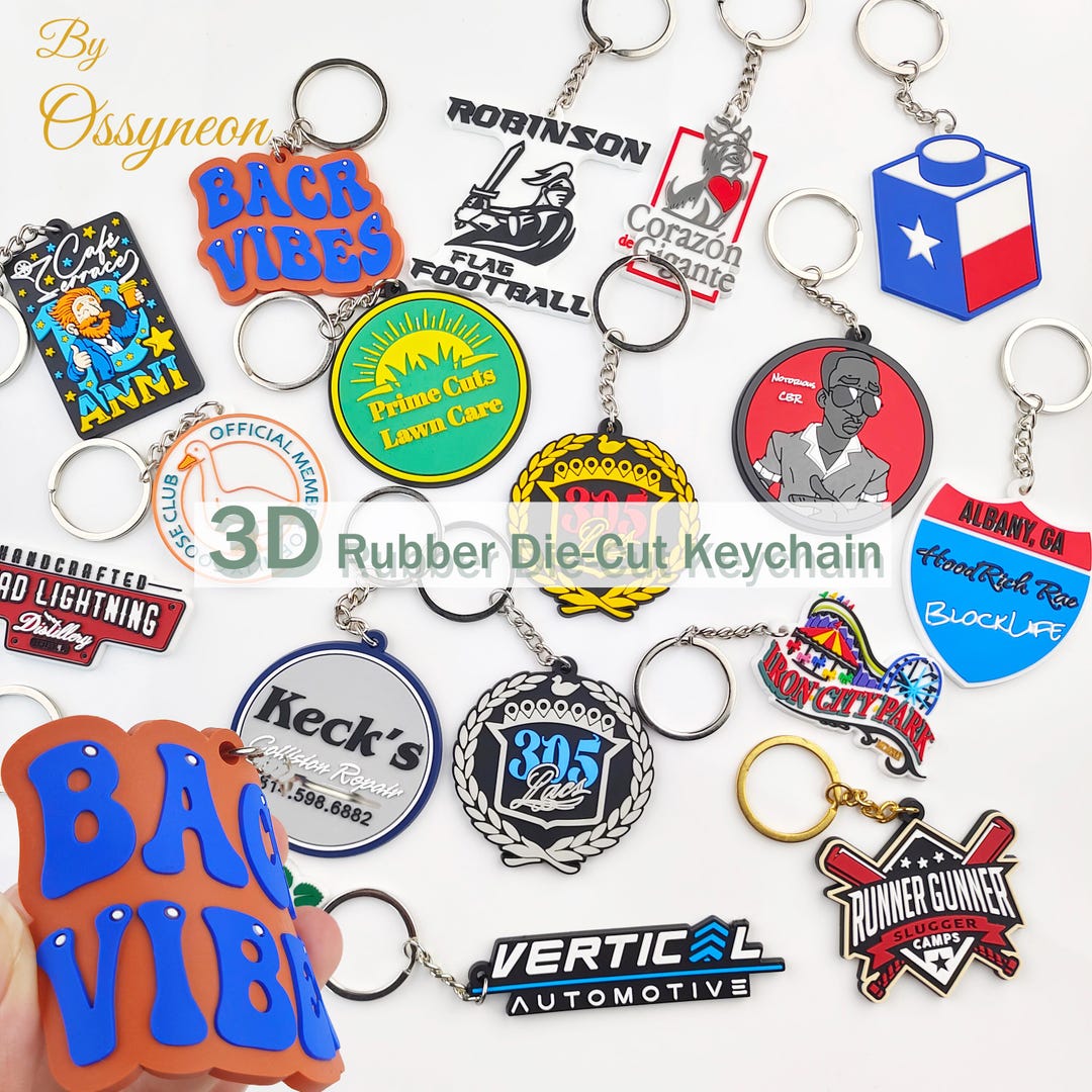 Customized PVC Rubber Keychain,personalized Logo 2D/3D Die-cut