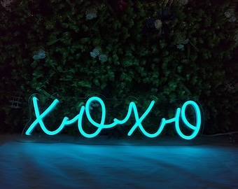 XOXO Neon Sign Custom Neon Sign For Home Bedroom Living Room Aesthetic Decor Anime Japan Party Wedding Sign Wedding Name Word Led Neon Sign