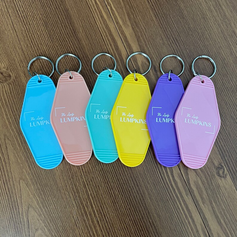 100 Pcs Hotel Motel Keychains Custom Plastic Key Tags Etsy
