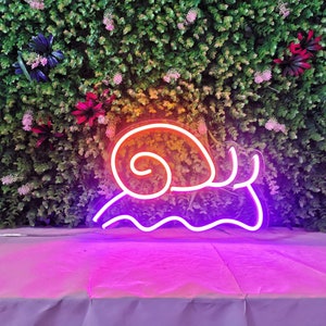 Custom Snail Neon Sign, Personalized Led Neon Light Sign, Personalized Gift, Gift for Him, Gift For Her, Room Decor, Home Decor, Cut Snail