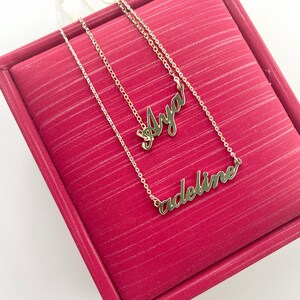 Customized necklace Customized 14K/18K necklace Name necklace Valentine&#39;s Day Gift for her