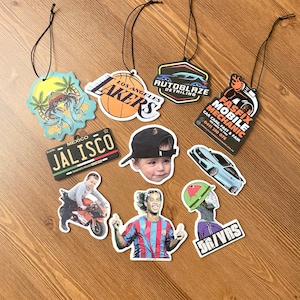 30-10000Pcs Custom Car Air Freshener - Personalized Air Freshener  Photo On  Both Sides ,Custom Logo/Photo /Anniversary/Wedding/Baby Shower
