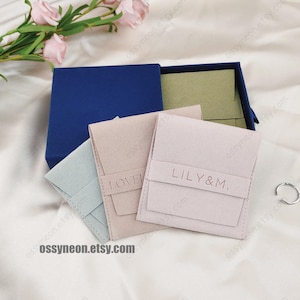 100pcs Custom Jewelry Pouch Bags, Personalized Jewelry Packaging, Envelop Bag Pouch,  Earring Brooch Necklace Bags, Wedding Gifts Packaging
