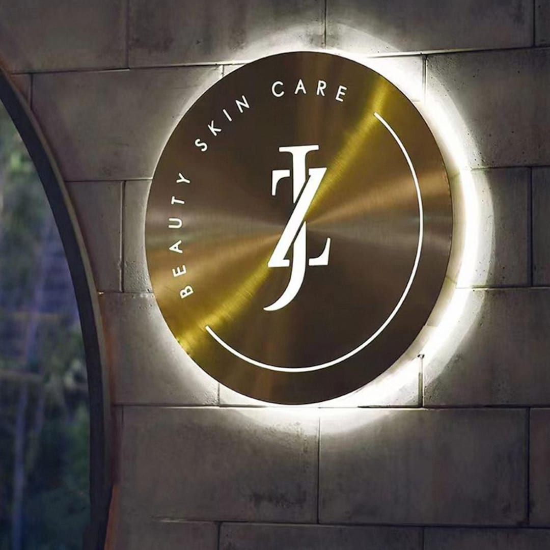 Custom Backlit Business Logo Sign, 3D LED Lightbox, Laser Cut Light Box ...
